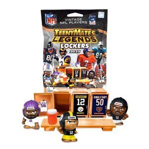 TeenyMates Legends Lockers 2025 Vintage NFL Players Collectible Figures & Access